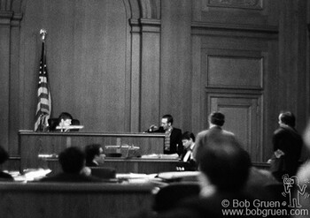 John Lennon testifying in federal court, NYC. 1976. © Bob Gruen/www.bobgruen.com Please contact Bob Gruen's studio to purchase a print or license this photo. email: websitemail01@aol.com phone: 212-691-0391 
